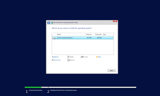 Server Installation step 6 Image